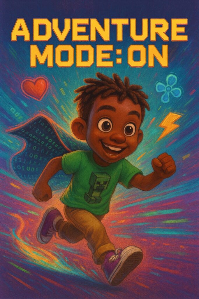 Child in adventure gaming mode illustration — Smart Tech Kids gaming guide for parents